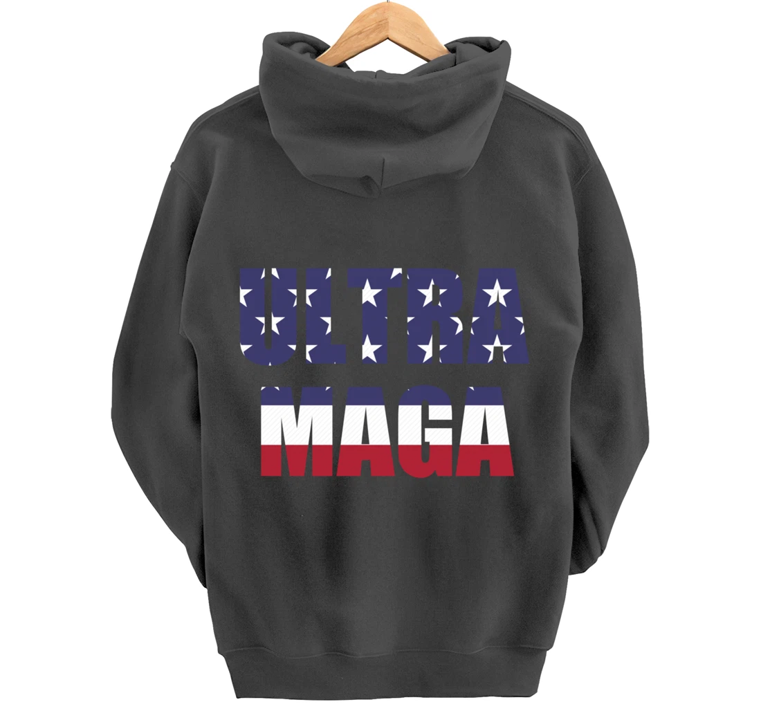 Proud Ultra MAGA Trump Patriotic Pullover Hoodie