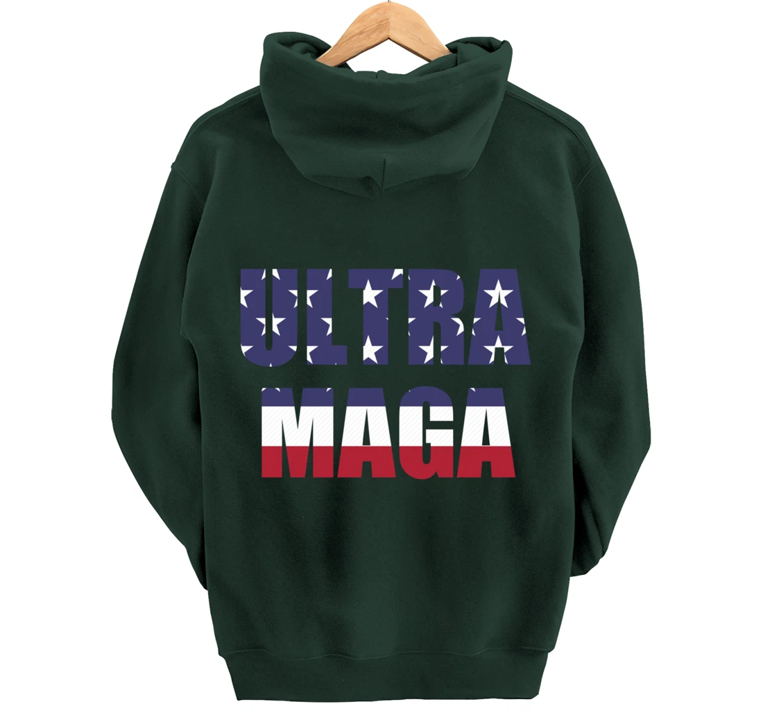 Proud Ultra MAGA Trump Patriotic Pullover Hoodie