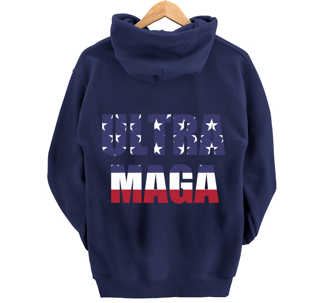 Proud Ultra MAGA Trump Patriotic Pullover Hoodie