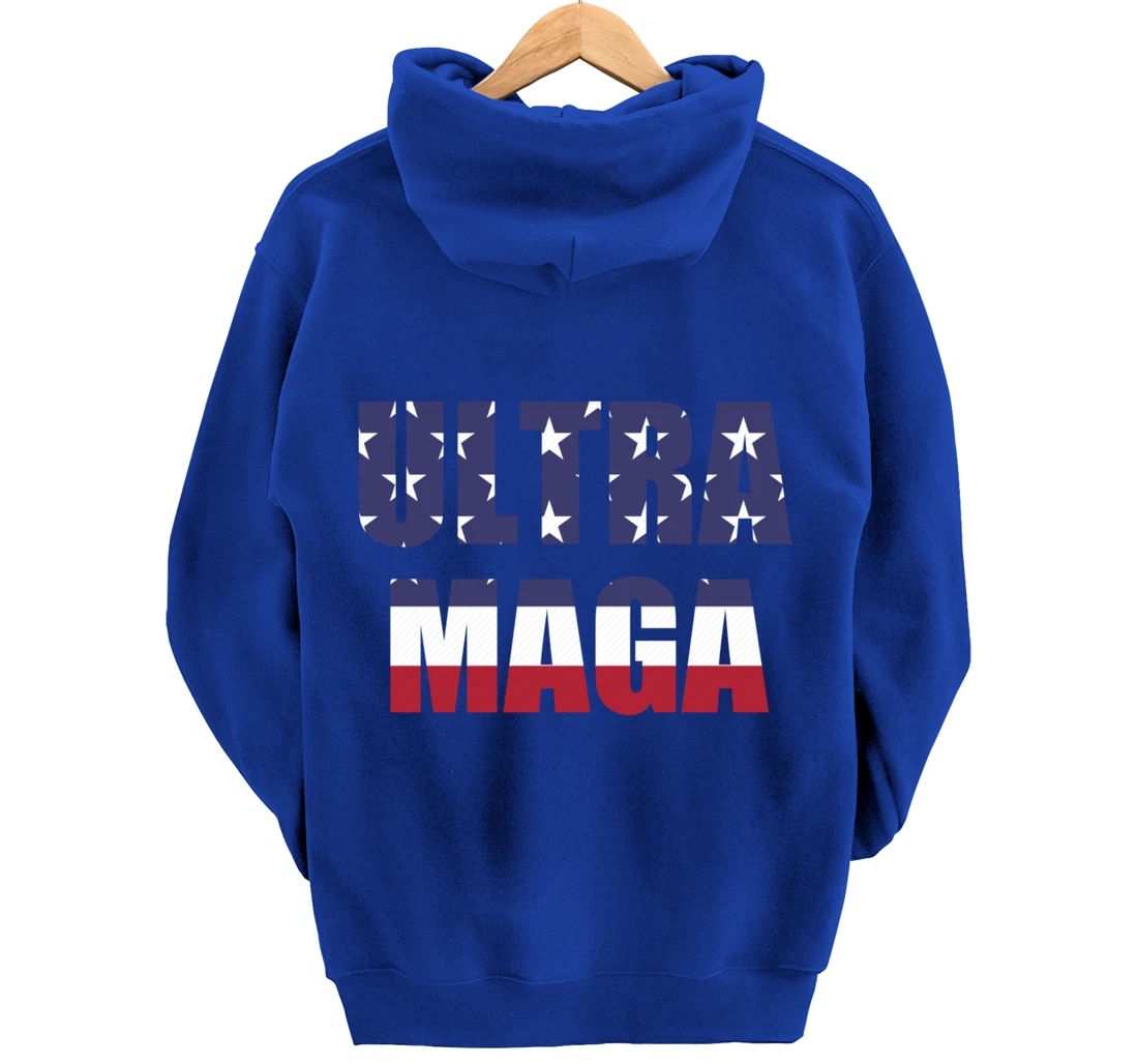 Proud Ultra MAGA Trump Patriotic Pullover Hoodie
