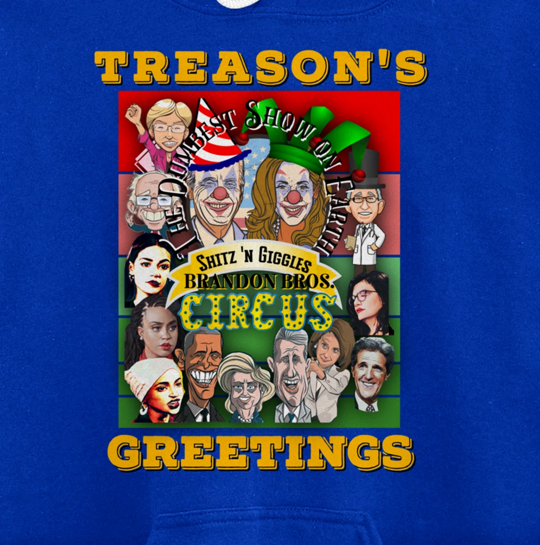 Swamp Xmas Wreath Biden Squad Trump Ugly Christmas Sweater Pullover Hoodie