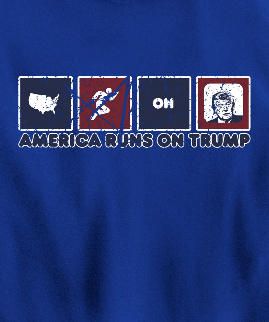 America Runs On Trump Donald Trump Elections Gear Distressed Pullover Hoodie