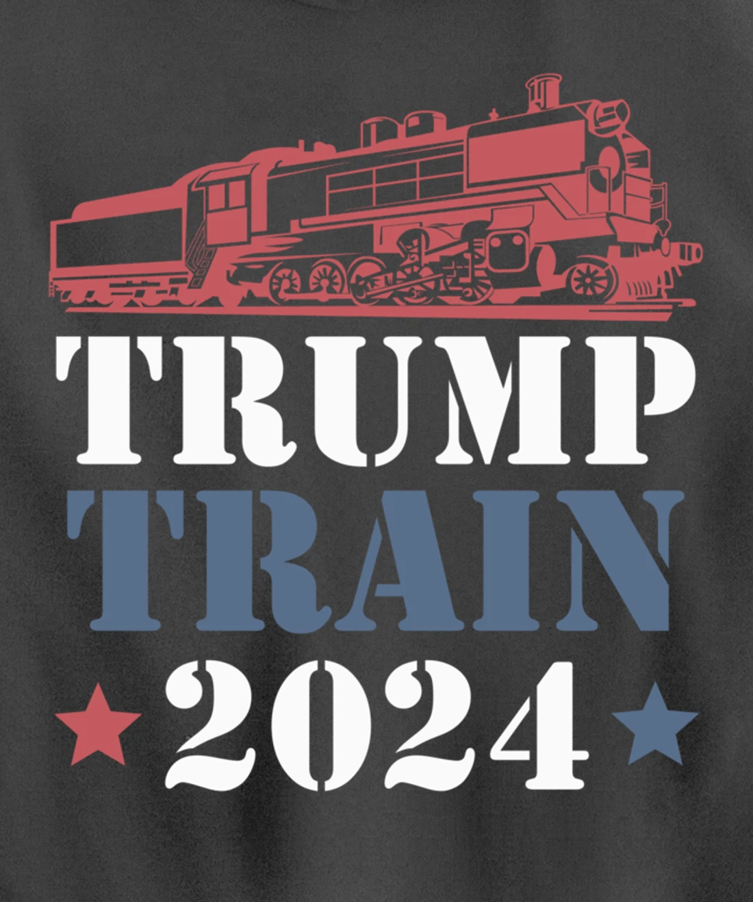 Trump Train 2024 Funny President Trump Supporter Re-election Pullover Hoodie