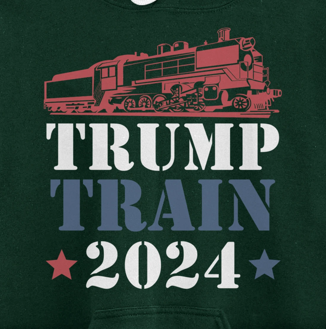 Trump Train 2024 Funny President Trump Supporter Re-election Pullover Hoodie