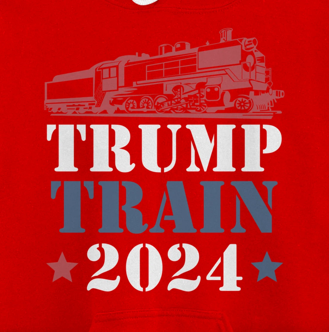 Trump Train 2024 Funny President Trump Supporter Re-election Pullover Hoodie