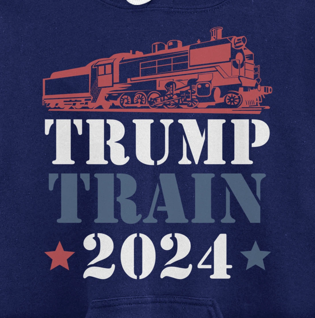 Trump Train 2024 Funny President Trump Supporter Re-election Pullover Hoodie