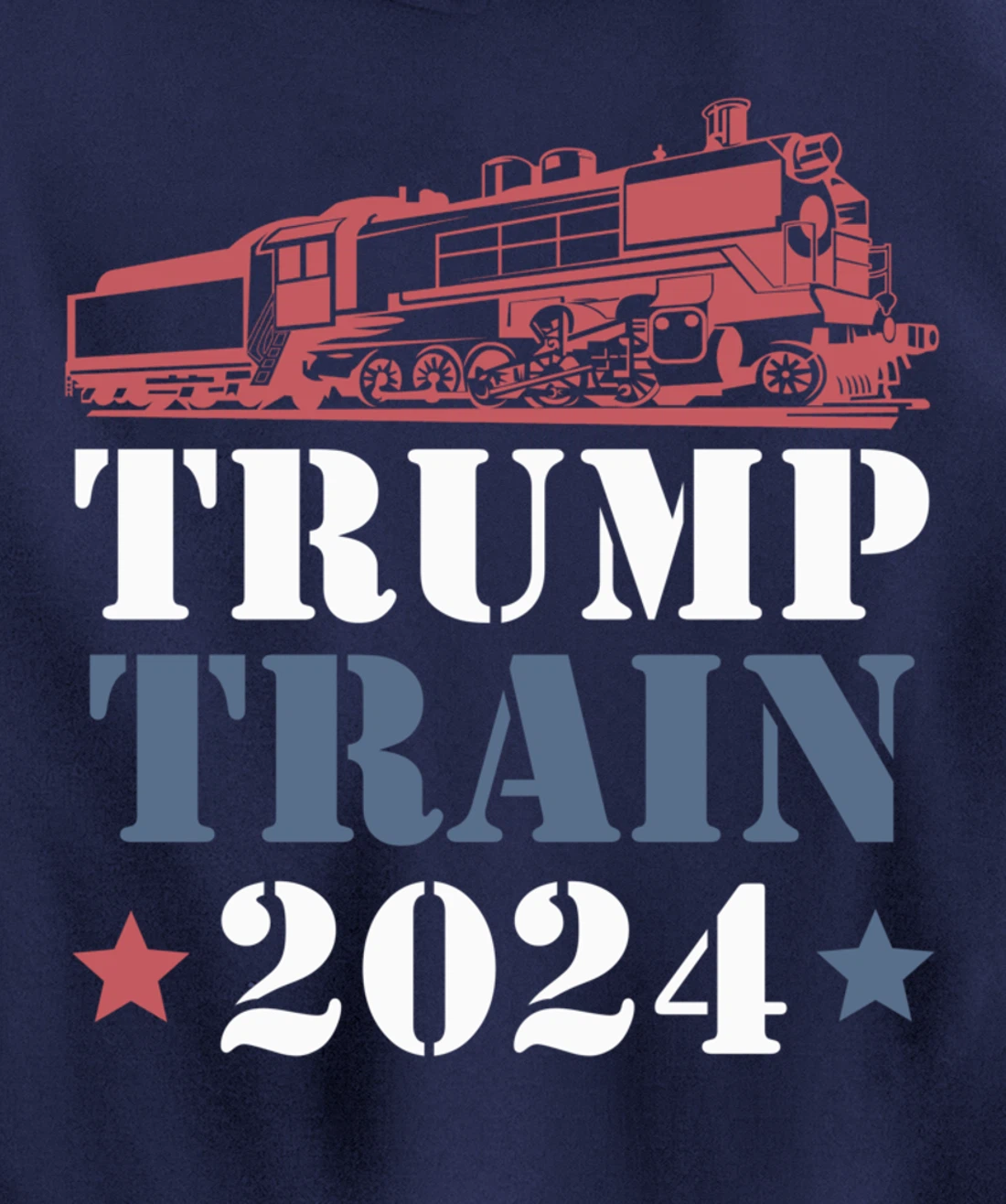 Trump Train 2024 Funny President Trump Supporter Re-election Pullover Hoodie