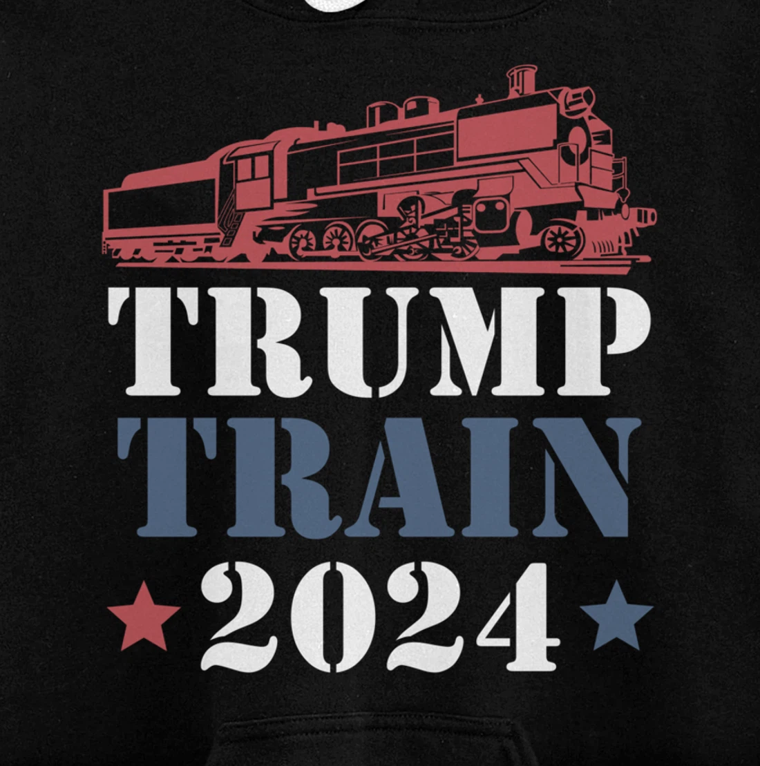 Trump Train 2024 Funny President Trump Supporter Re-election Pullover Hoodie