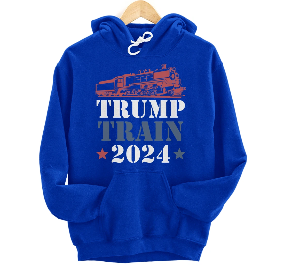 Trump Train 2024 Funny President Trump Supporter Re-election Pullover Hoodie