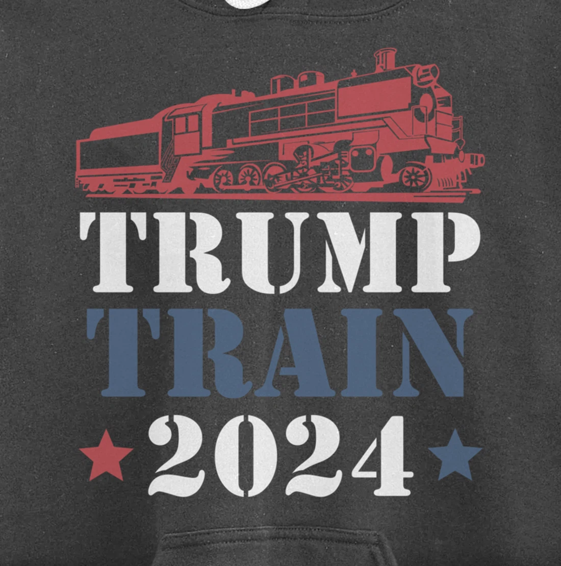 Trump Train 2024 Funny President Trump Supporter Re-election Pullover Hoodie