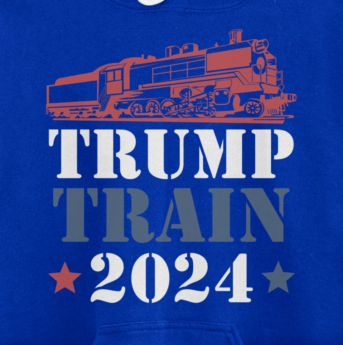 Trump Train 2024 Funny President Trump Supporter Re-election Pullover Hoodie
