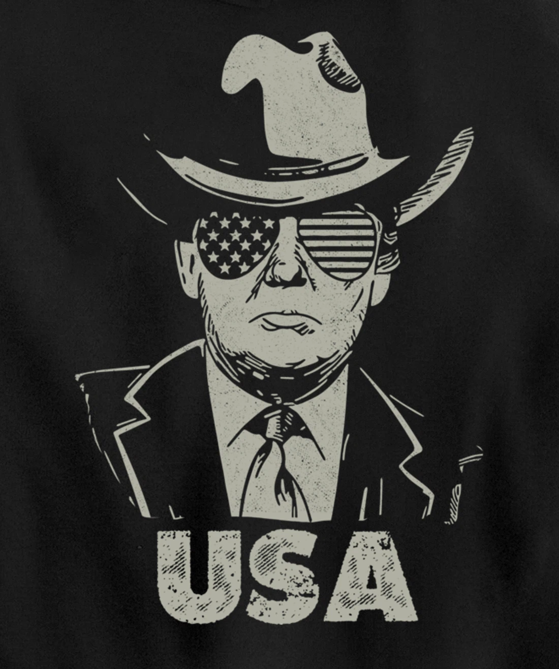 the USA Again Vintage Trump Pullover Hoodie