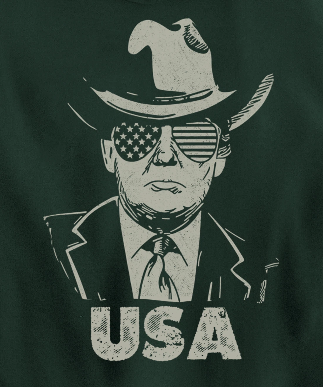 the USA Again Vintage Trump Pullover Hoodie