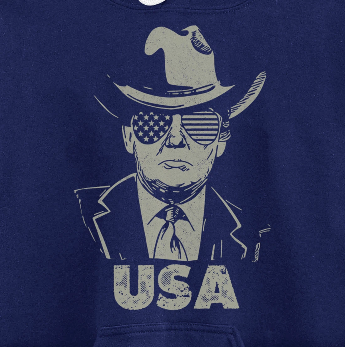 the USA Again Vintage Trump Pullover Hoodie