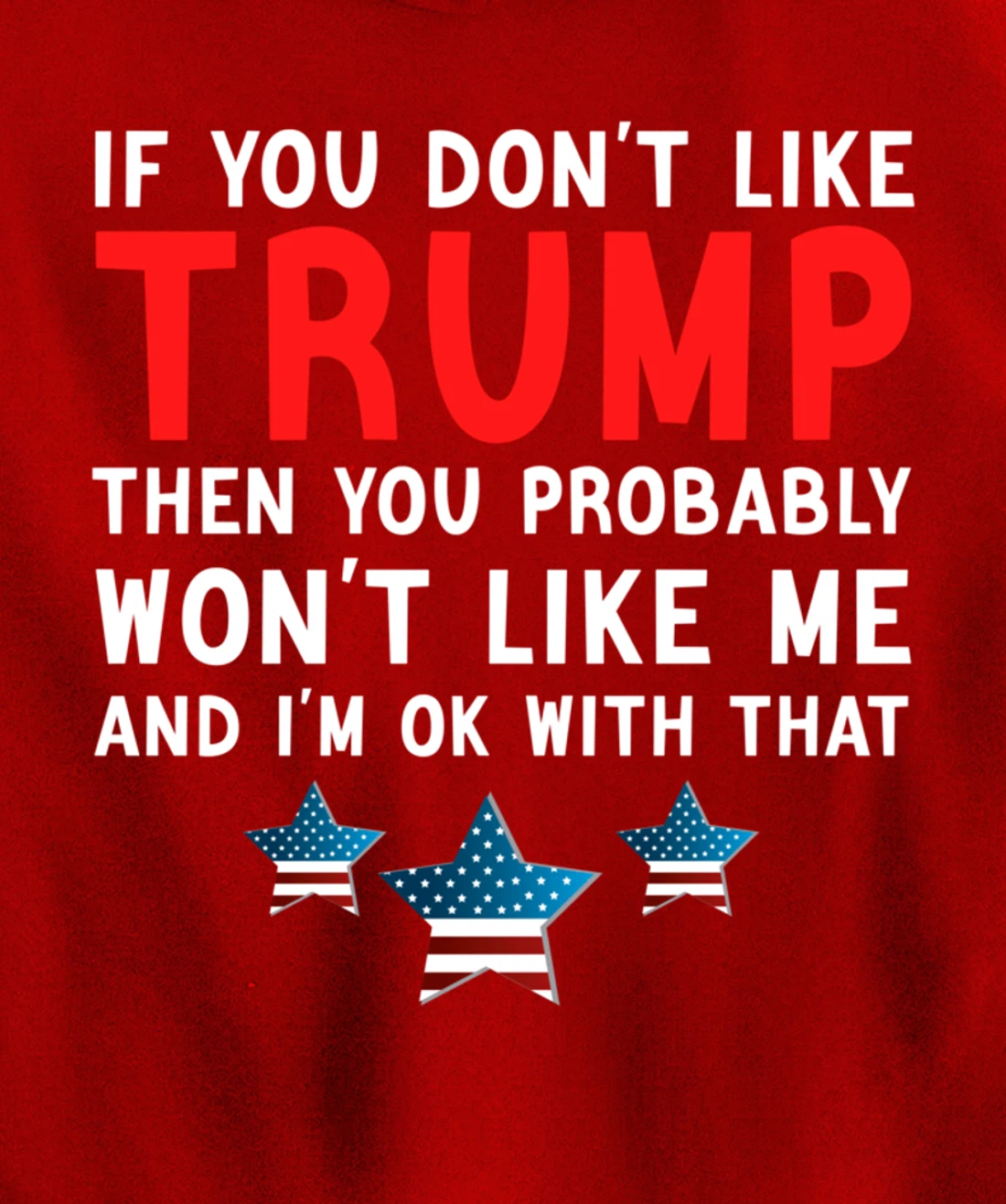 If You Don't Like Trump Then You Probably Trump Lover 2024 Pullover Hoodie