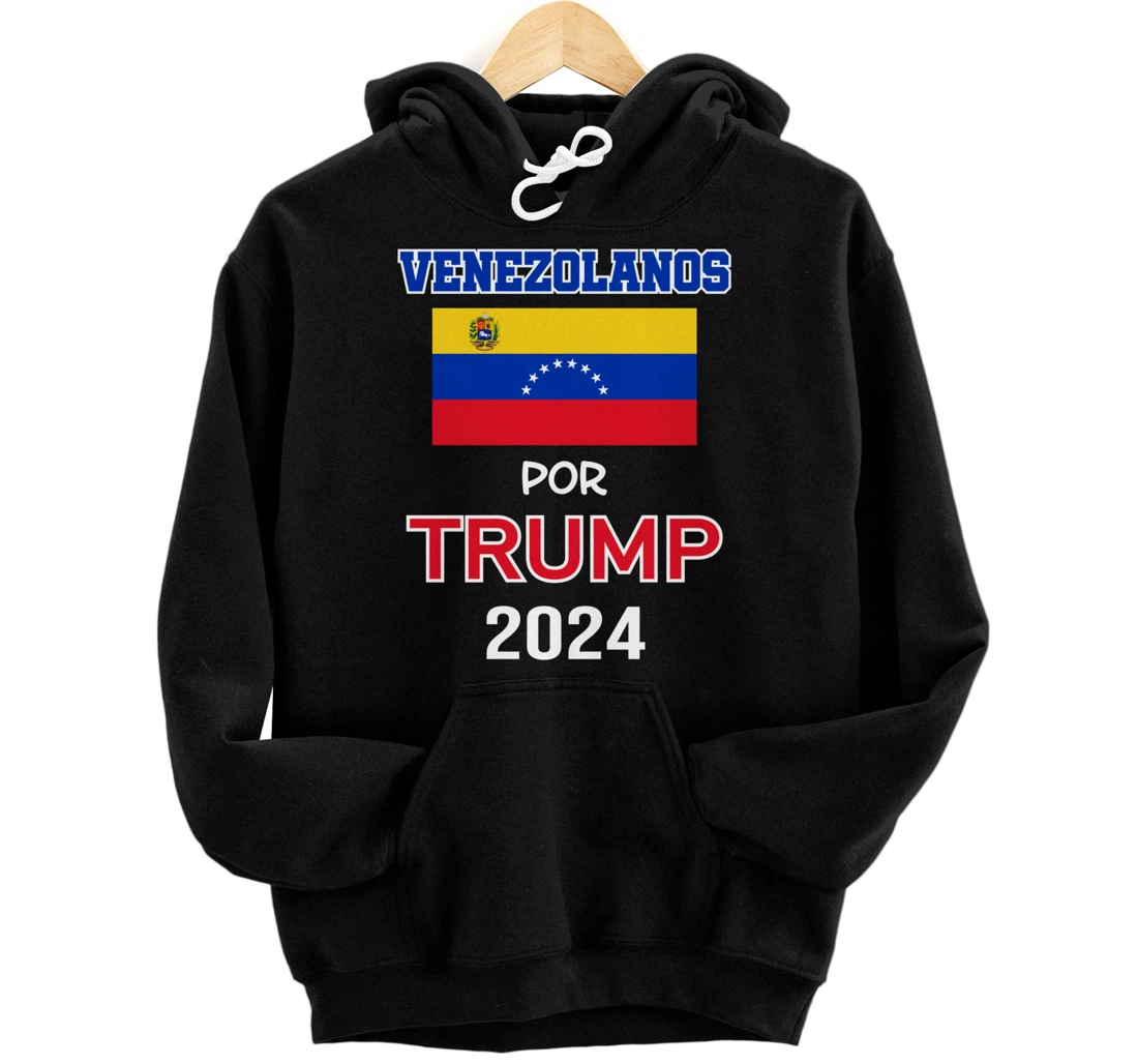 Venezuelan Americans for Trump 2024 Gift - Venezolanos Trump Pullover Hoodie