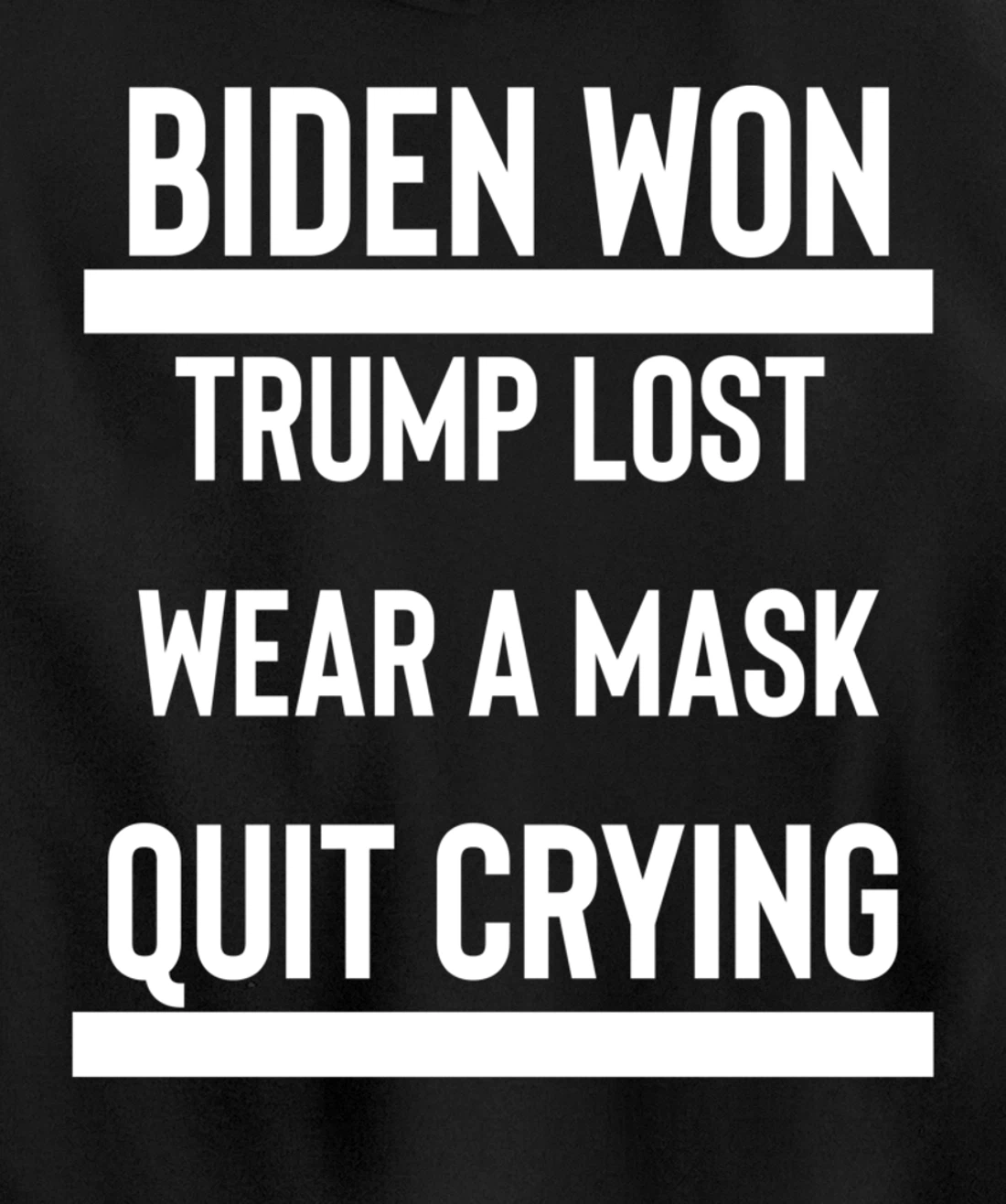 Trump Lost Get Over It Funny Anti-Trump Election Loser Pullover Hoodie