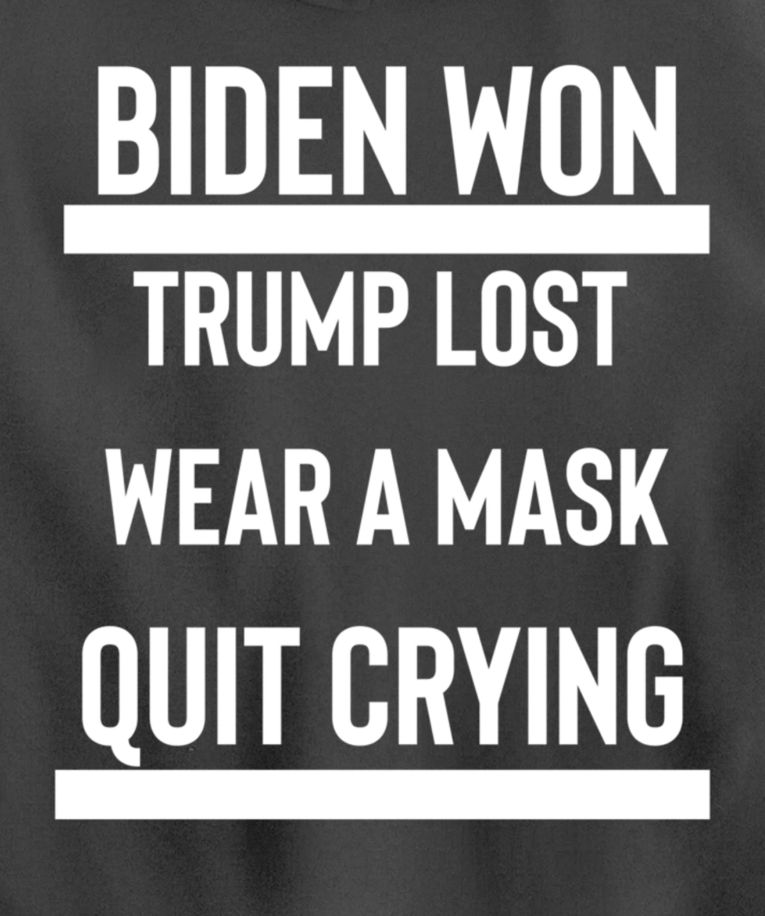 Trump Lost Get Over It Funny Anti-Trump Election Loser Pullover Hoodie