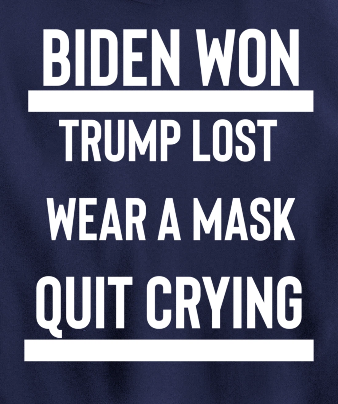 Trump Lost Get Over It Funny Anti-Trump Election Loser Pullover Hoodie