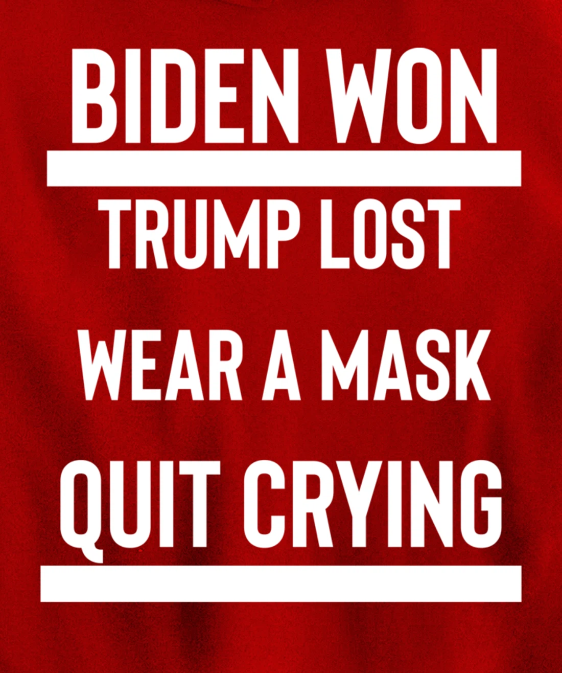 Trump Lost Get Over It Funny Anti-Trump Election Loser Pullover Hoodie