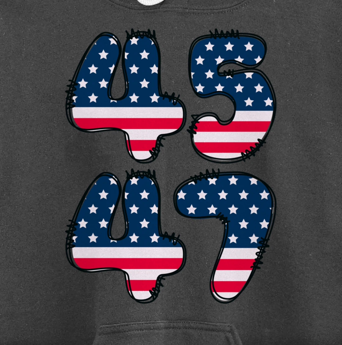 45 47 President of the United States Donald J Trump 2024 Pullover Hoodie