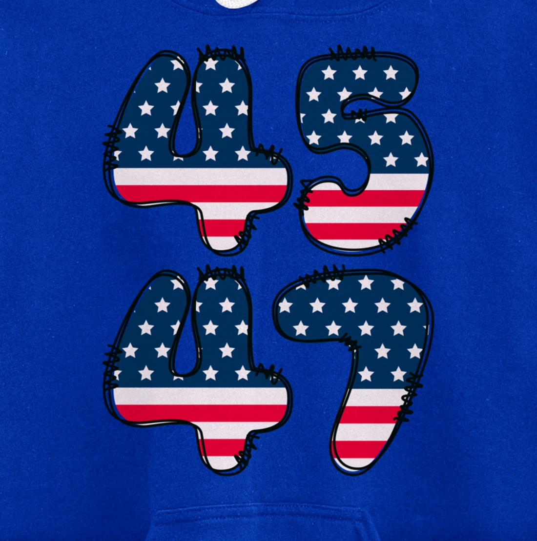 45 47 President of the United States Donald J Trump 2024 Pullover Hoodie