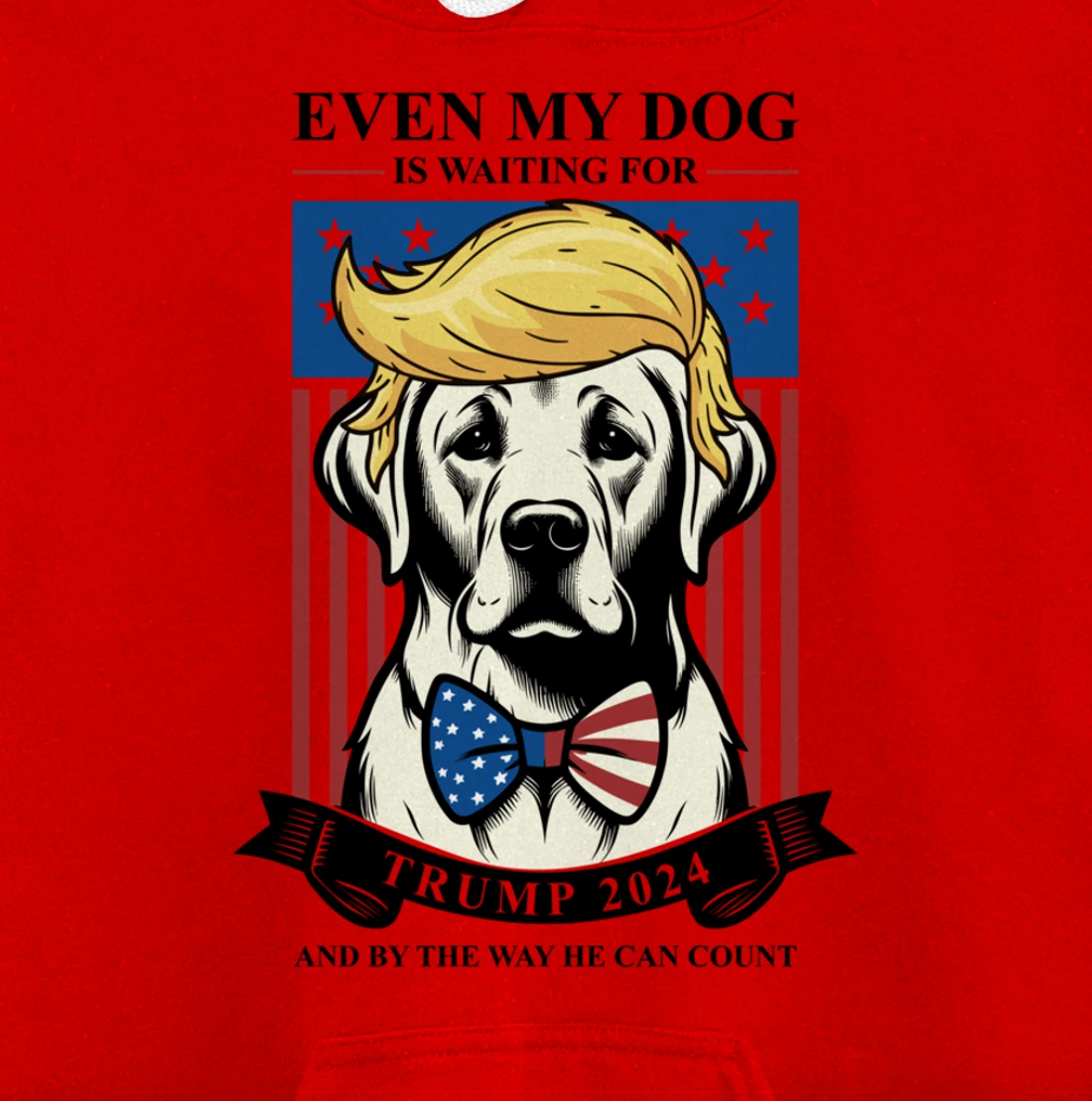 Labrador Retriever Even My Dog Is Waiting For Trump 2024 Pullover Hoodie