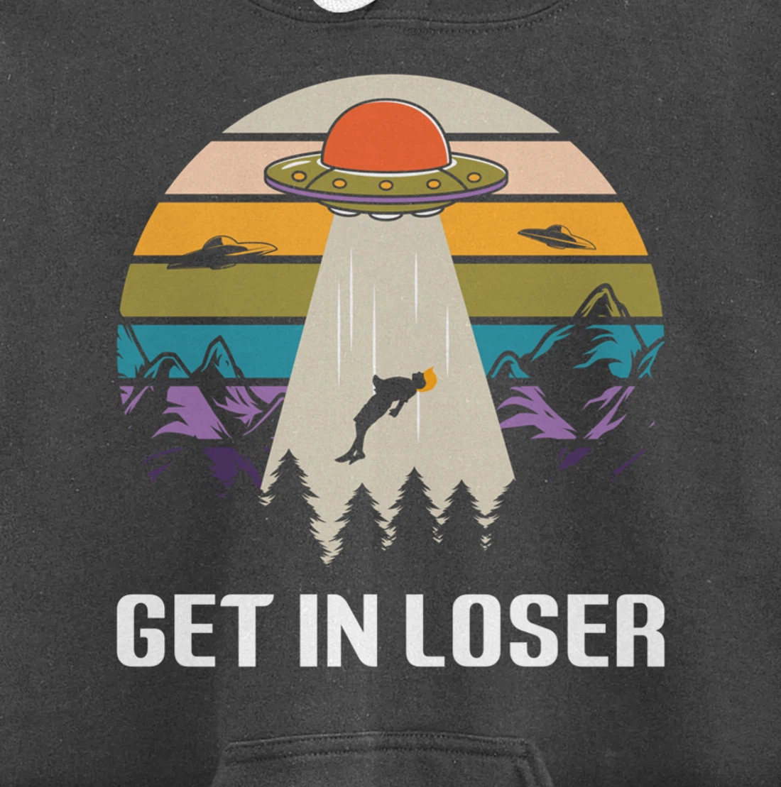 Get in Loser Funny Anti-Trump Extraterrestrial Pullover Hoodie
