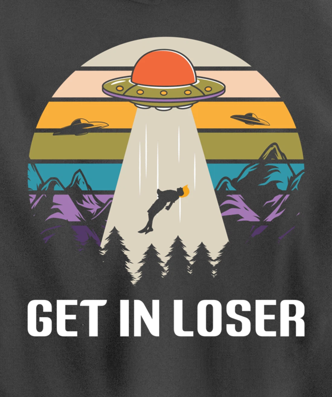 Get in Loser Funny Anti-Trump Extraterrestrial Pullover Hoodie