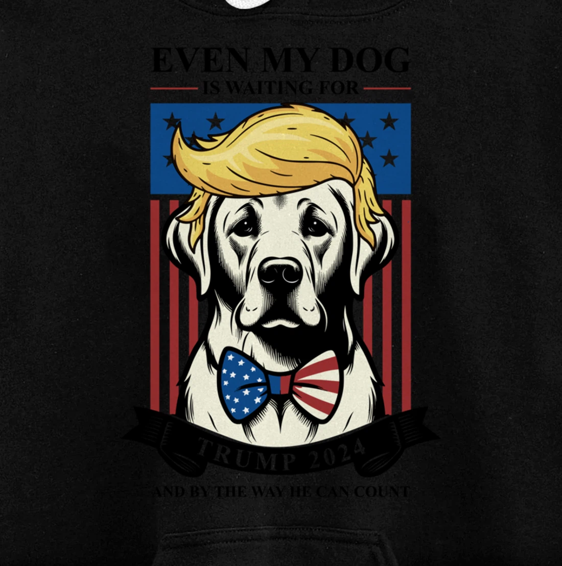 Labrador Retriever Even My Dog Is Waiting For Trump 2024 Pullover Hoodie