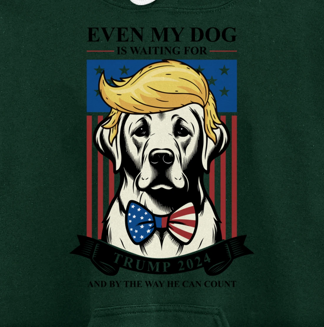 Labrador Retriever Even My Dog Is Waiting For Trump 2024 Pullover Hoodie