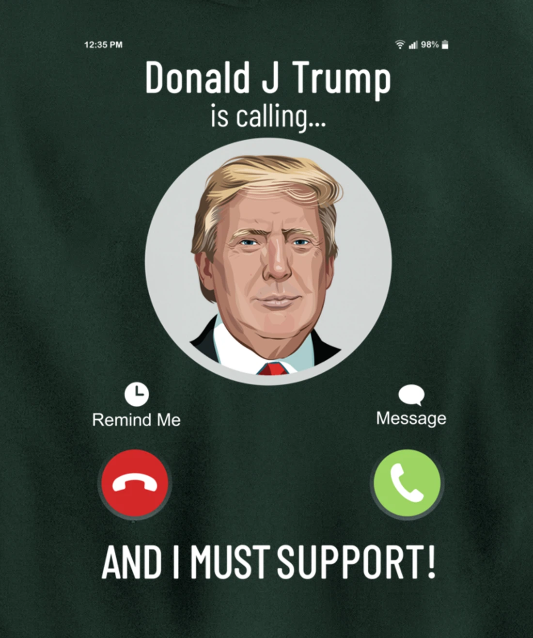 White House is calling : I must support for Trump Supporter Pullover Hoodie