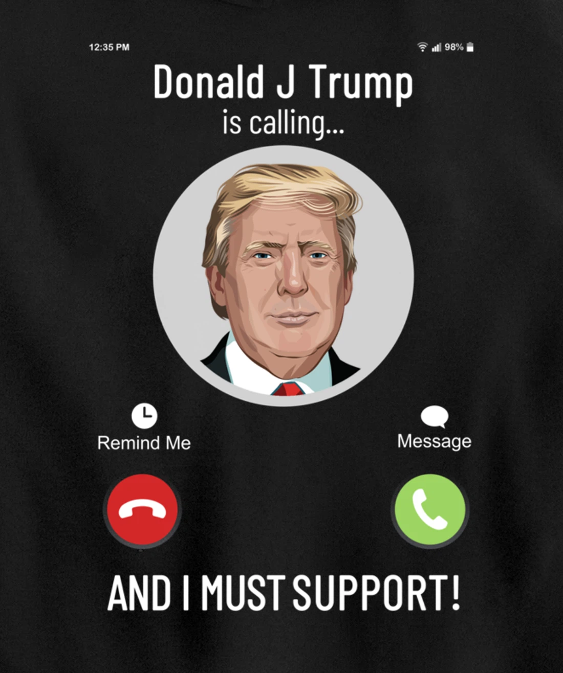 White House is calling : I must support for Trump Supporter Pullover Hoodie