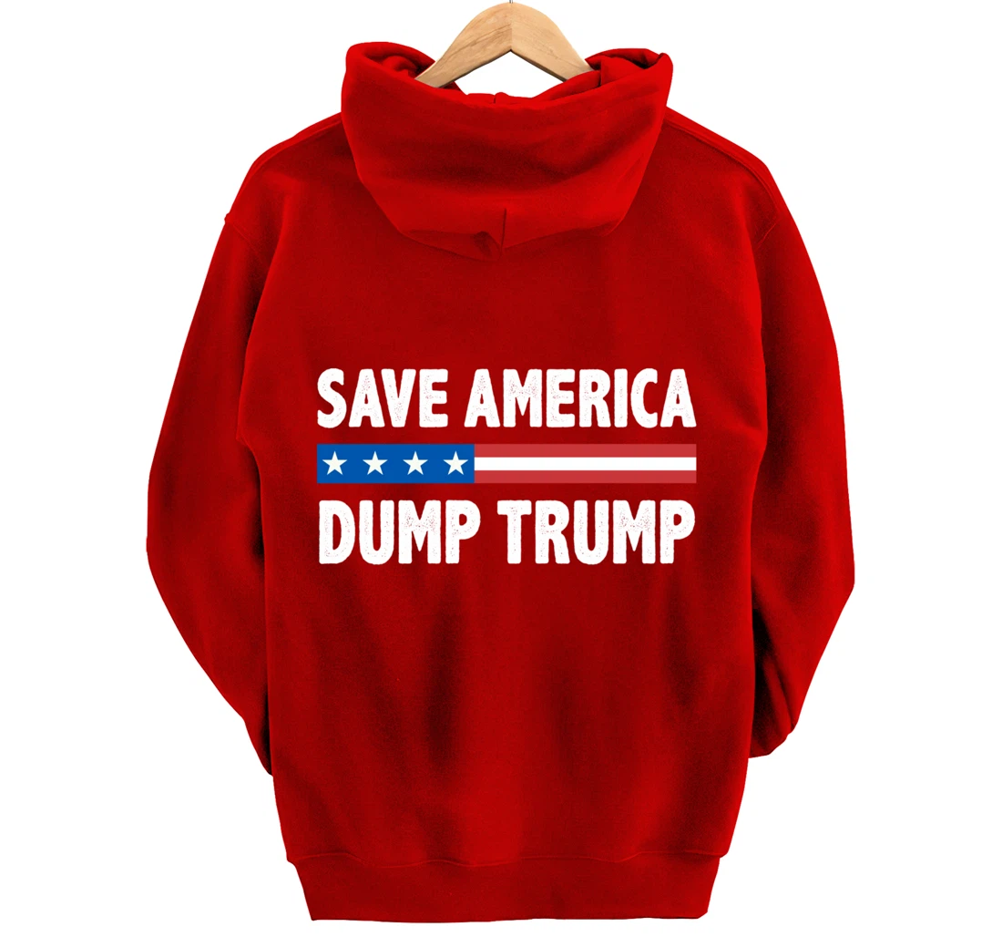 Save America - Dump Trump - Vintage Style - Pullover Hoodie