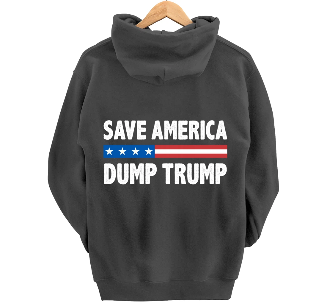 Save America - Dump Trump - Vintage Style - Pullover Hoodie