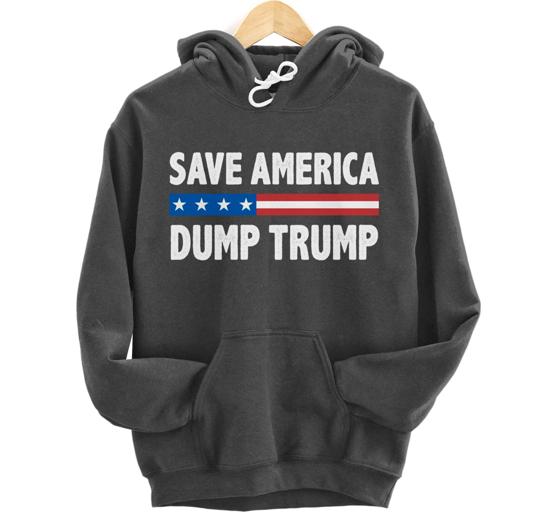 Save America - Dump Trump - Vintage Style - Pullover Hoodie