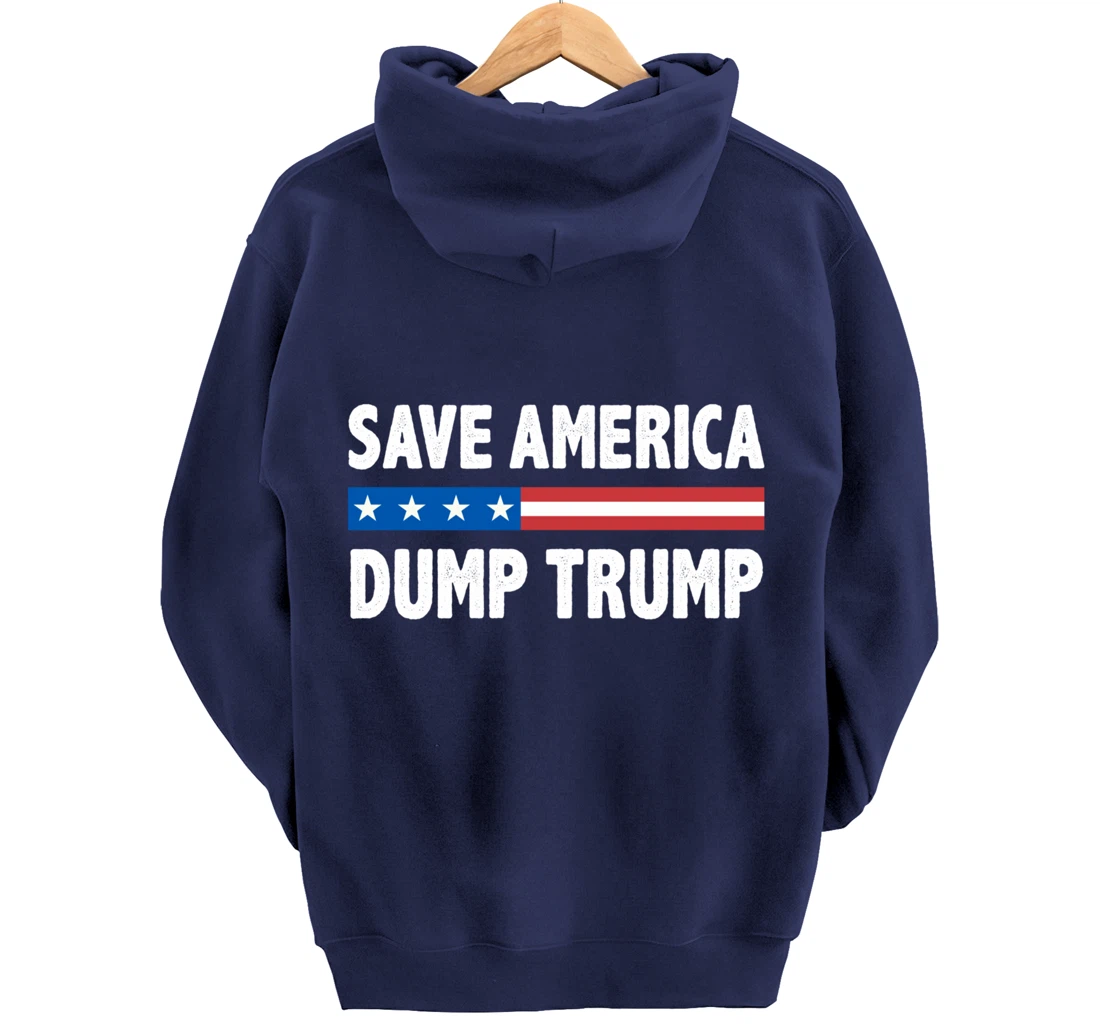 Save America - Dump Trump - Vintage Style - Pullover Hoodie