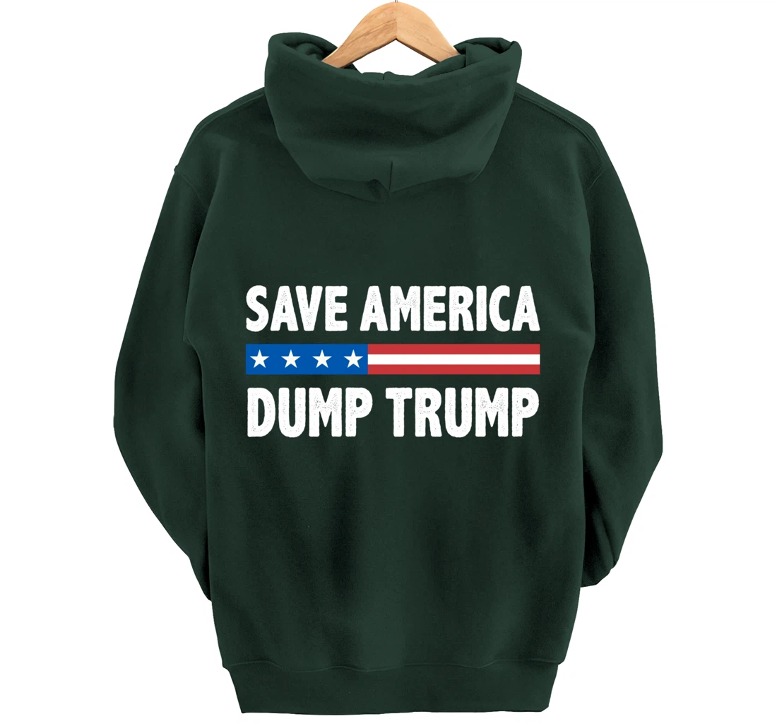 Save America - Dump Trump - Vintage Style - Pullover Hoodie