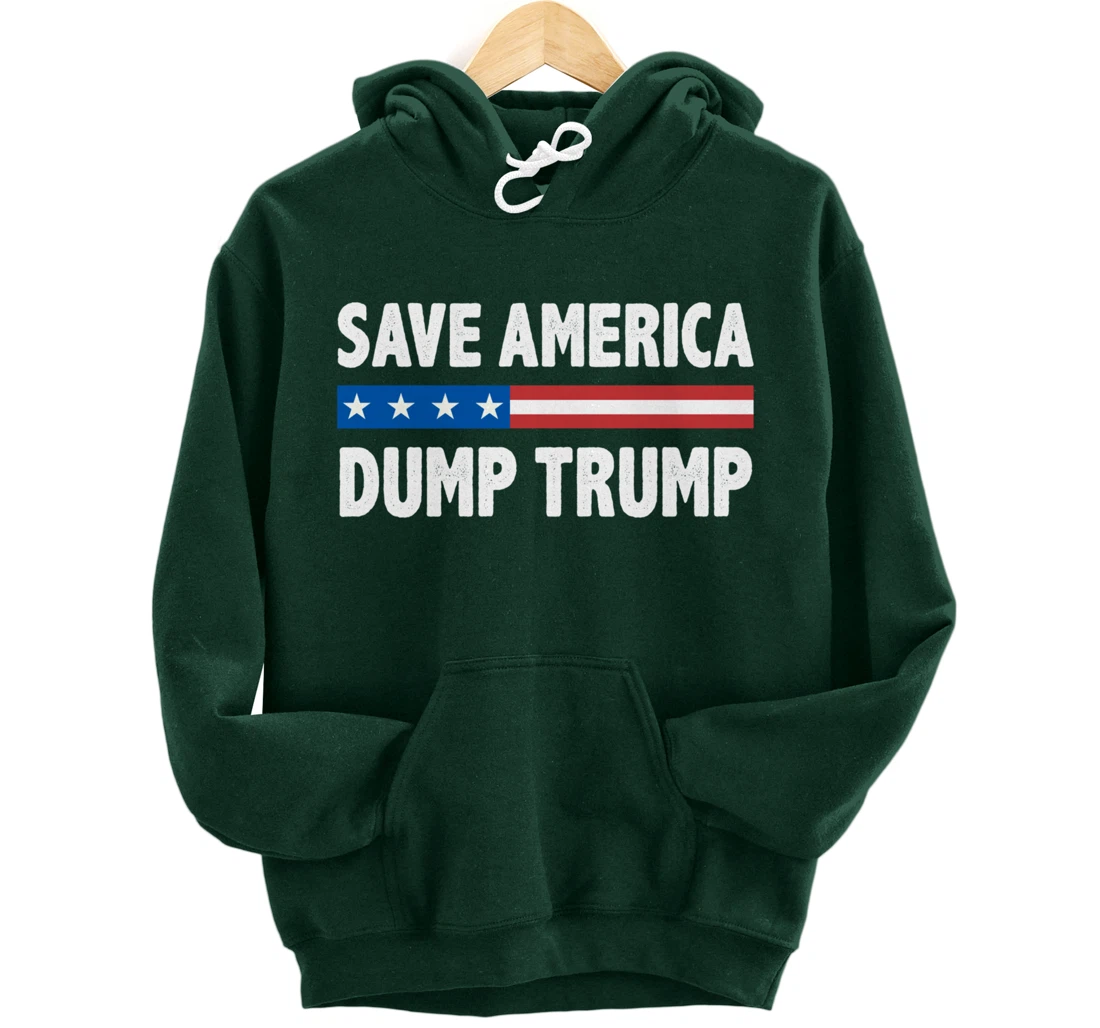 Save America - Dump Trump - Vintage Style - Pullover Hoodie