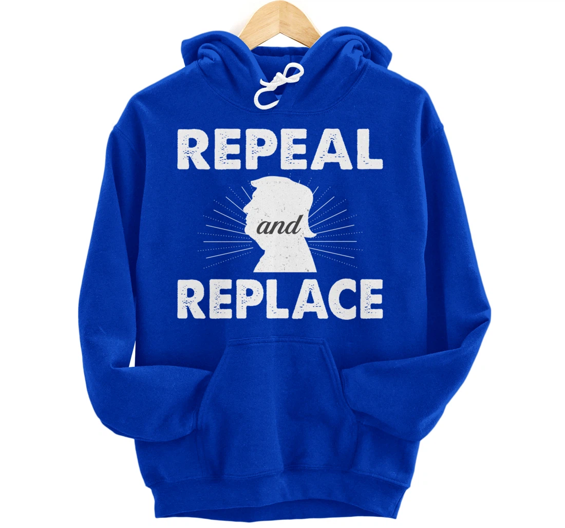 Repeal & Replace Trump - Vintage Style - Pullover Hoodie