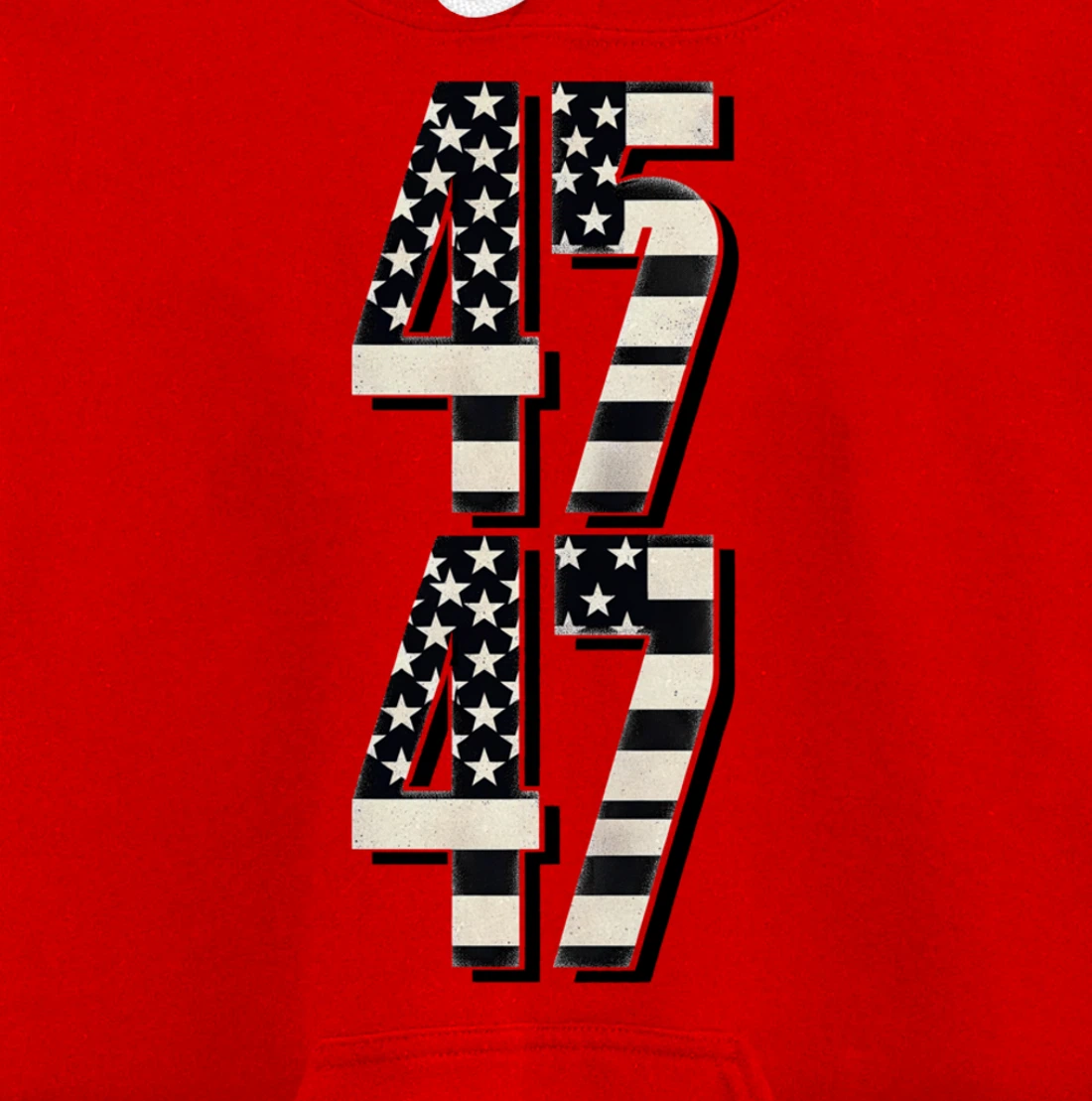 vintage US American Flag 45 47 2024 Trump Pullover Hoodie