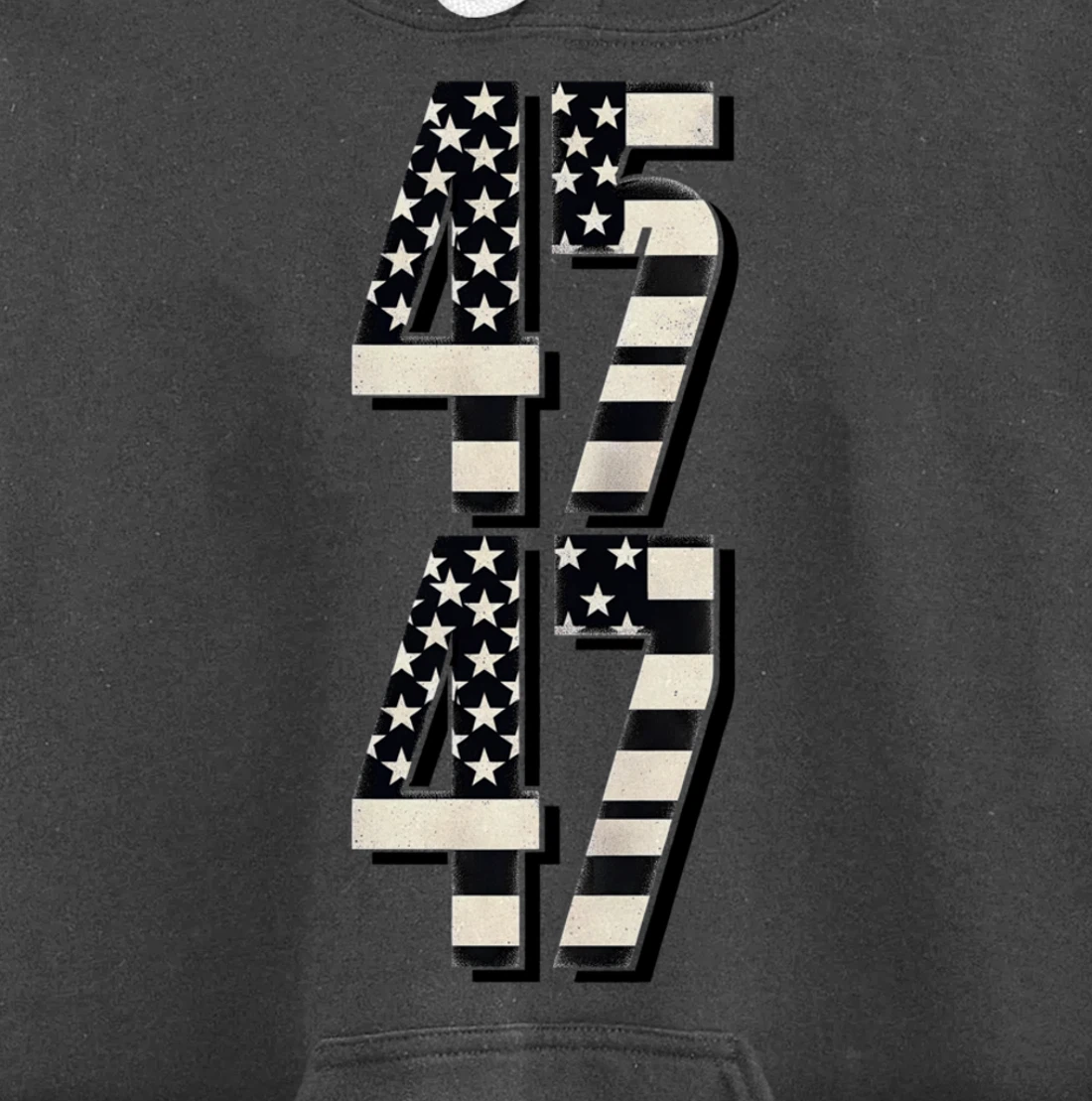 vintage US American Flag 45 47 2024 Trump Pullover Hoodie