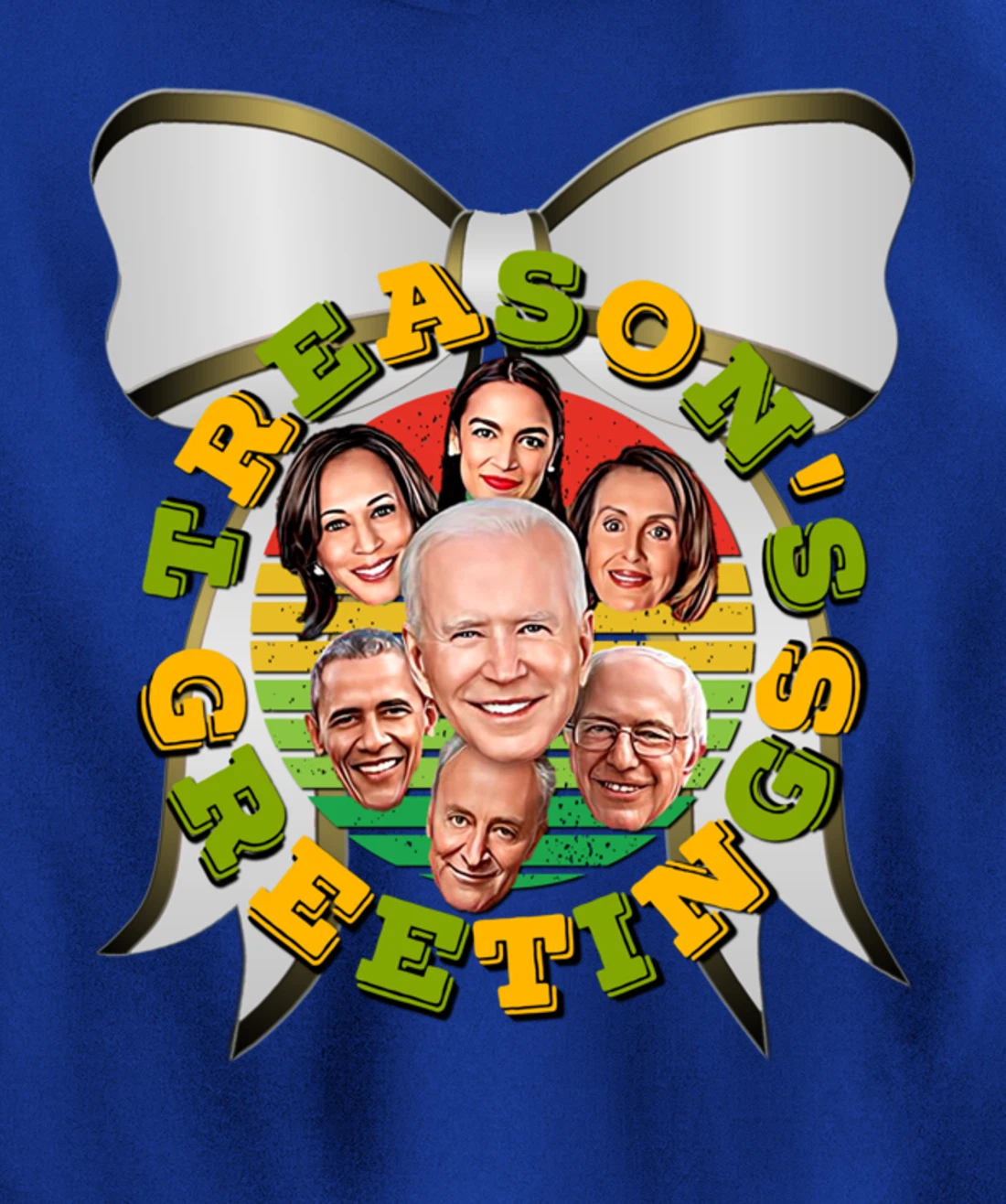 Swamp Xmas Wreath Biden Squad Trump Ugly Christmas Sweater Pullover Hoodie