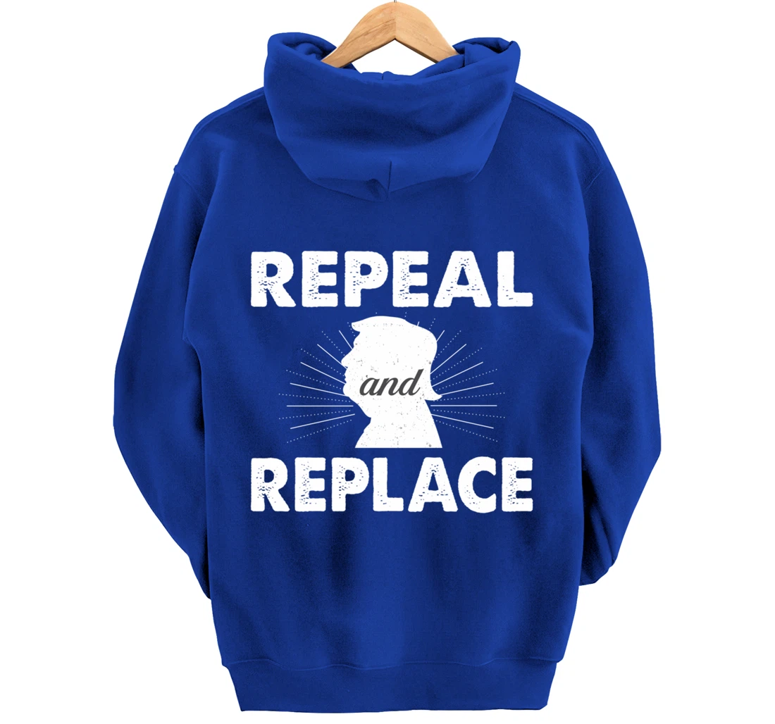 Repeal & Replace Trump - Vintage Style - Pullover Hoodie
