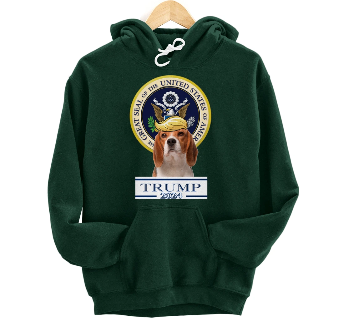 Trump 2024 Beagle Pullover Hoodie