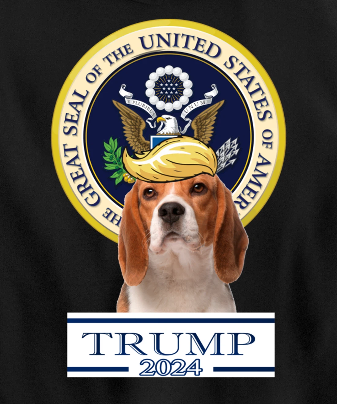 Trump 2024 Beagle Pullover Hoodie