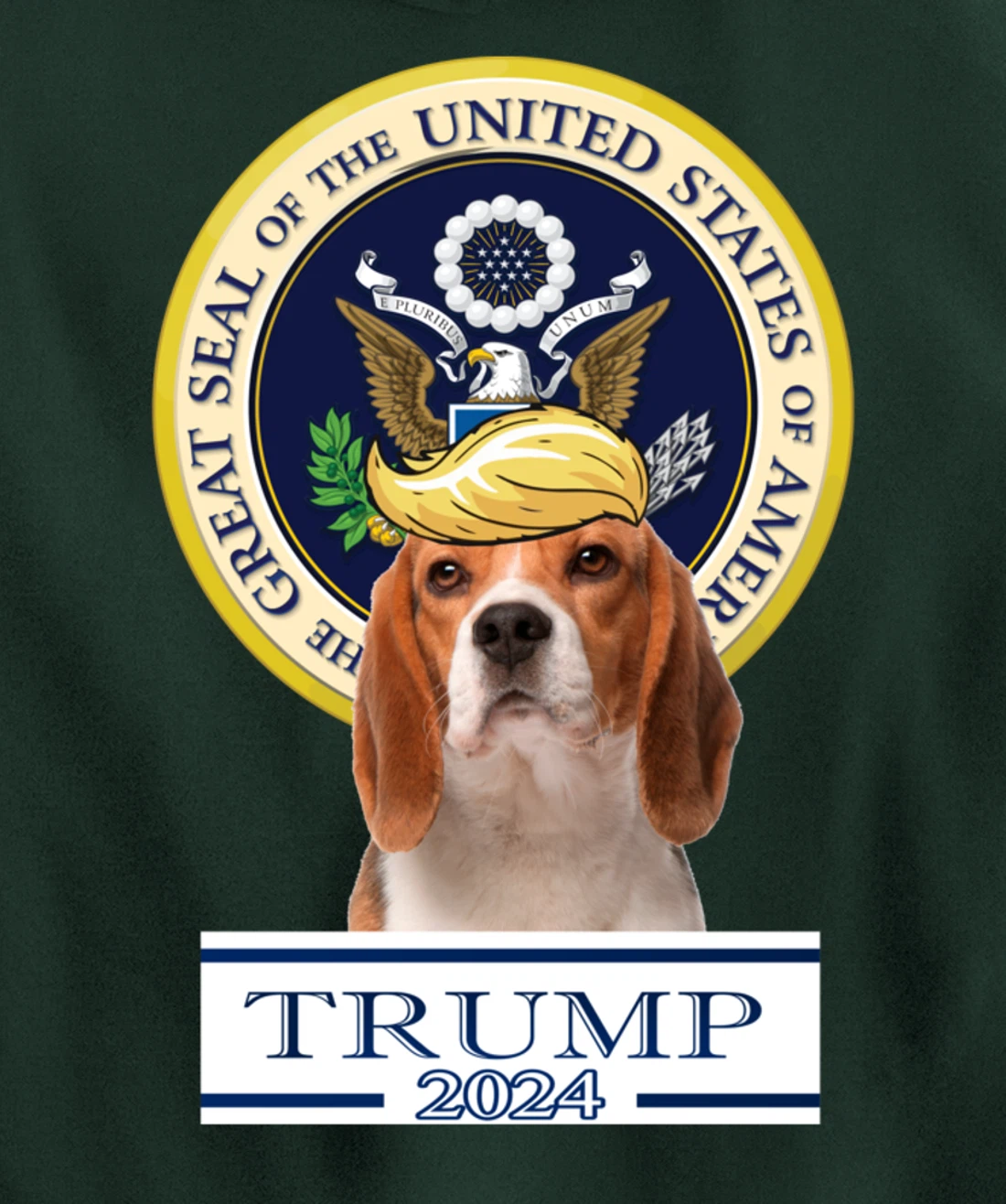 Trump 2024 Beagle Pullover Hoodie