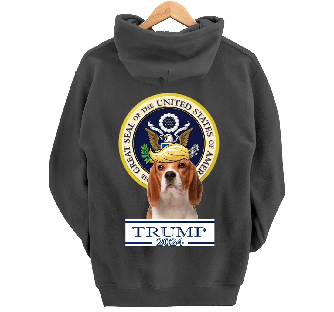 Trump 2024 Beagle Pullover Hoodie