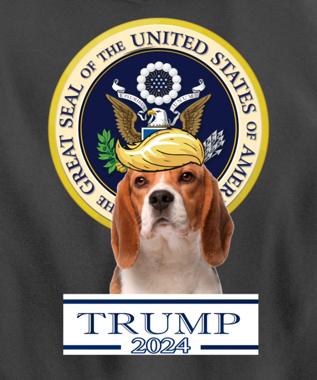 Trump 2024 Beagle Pullover Hoodie