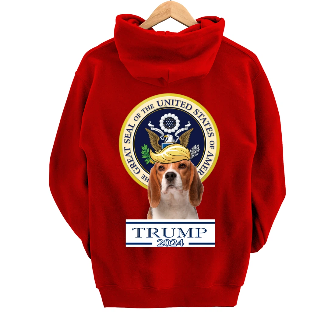 Trump 2024 Beagle Pullover Hoodie